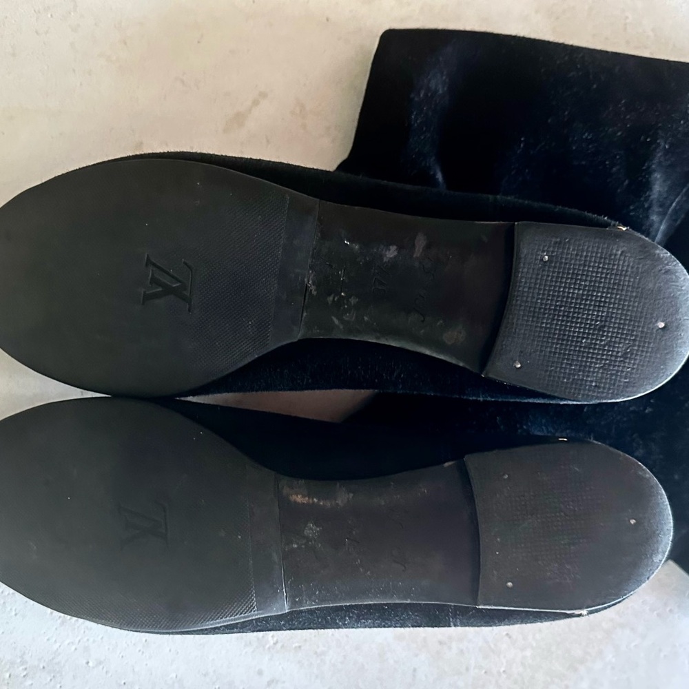 Louis Vuitton Heritage Black Suede Boots 37 1/2 - Picture 3 of 9